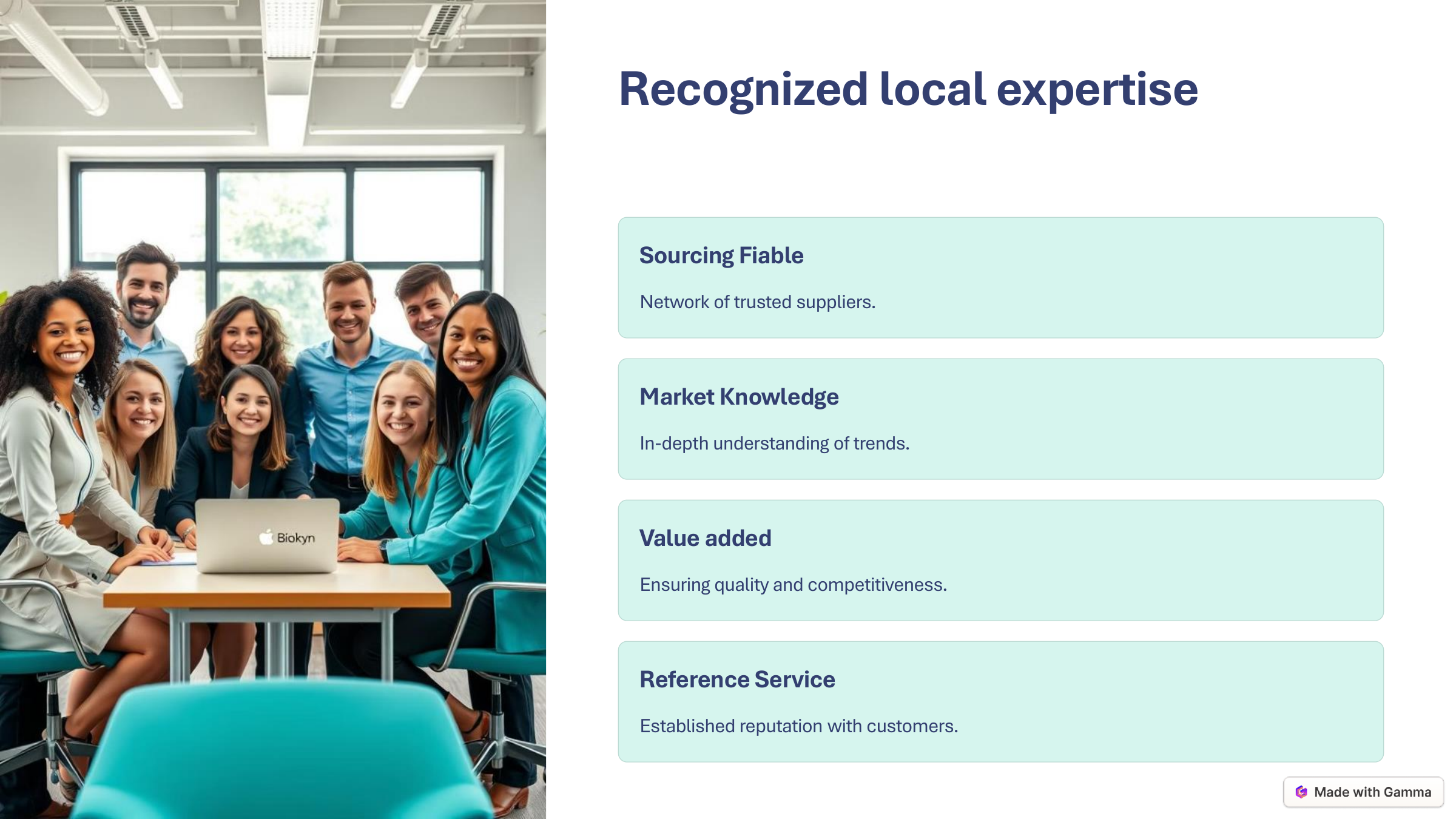 Biokyn local expertise slide