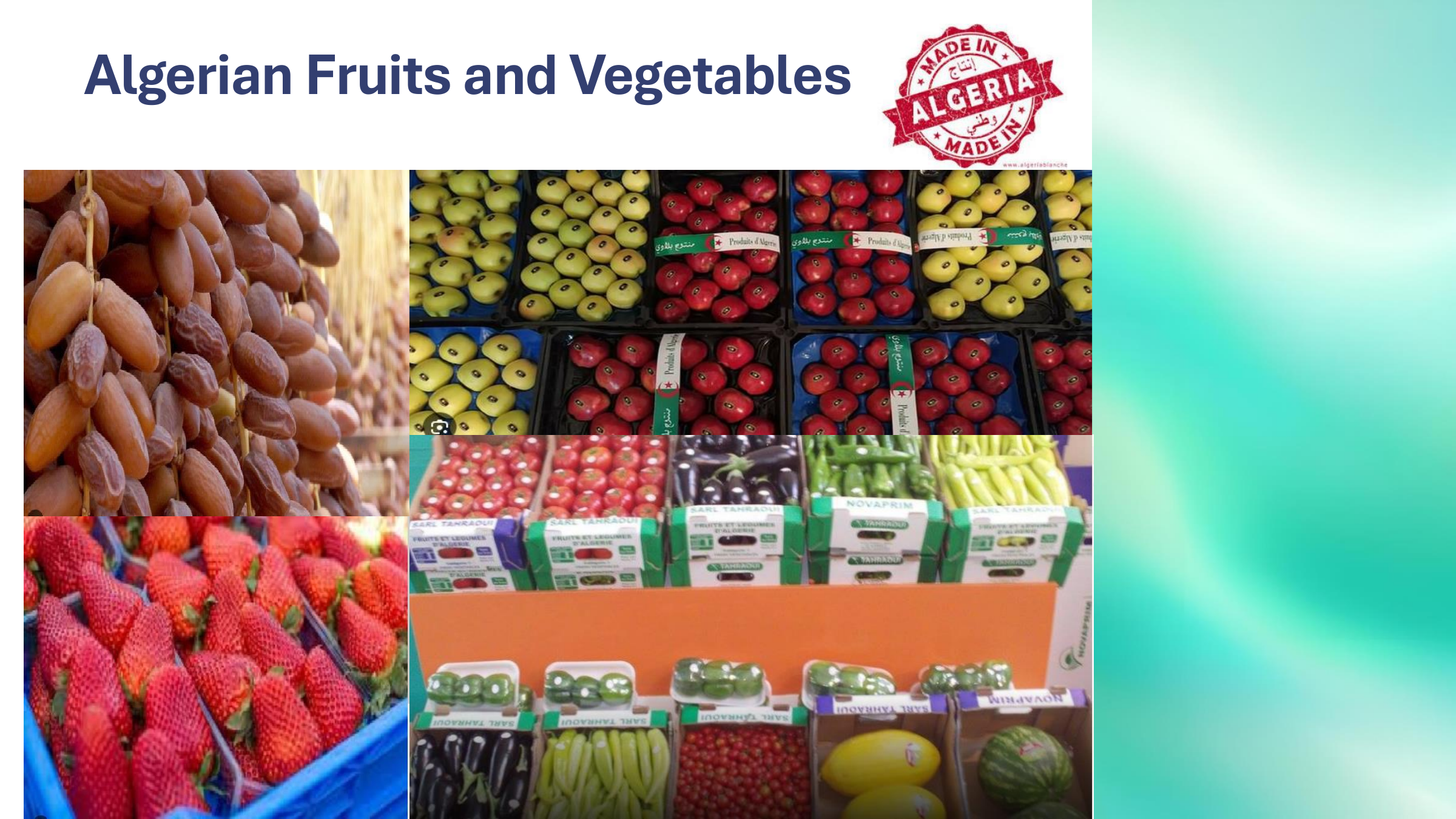 Algerian fruits and vegetables